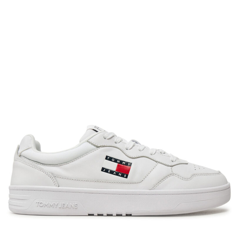 Сникърси Tommy Jeans Tjm Cupsole Leather Ess EM0EM01443 Бял цвят на ниска цена