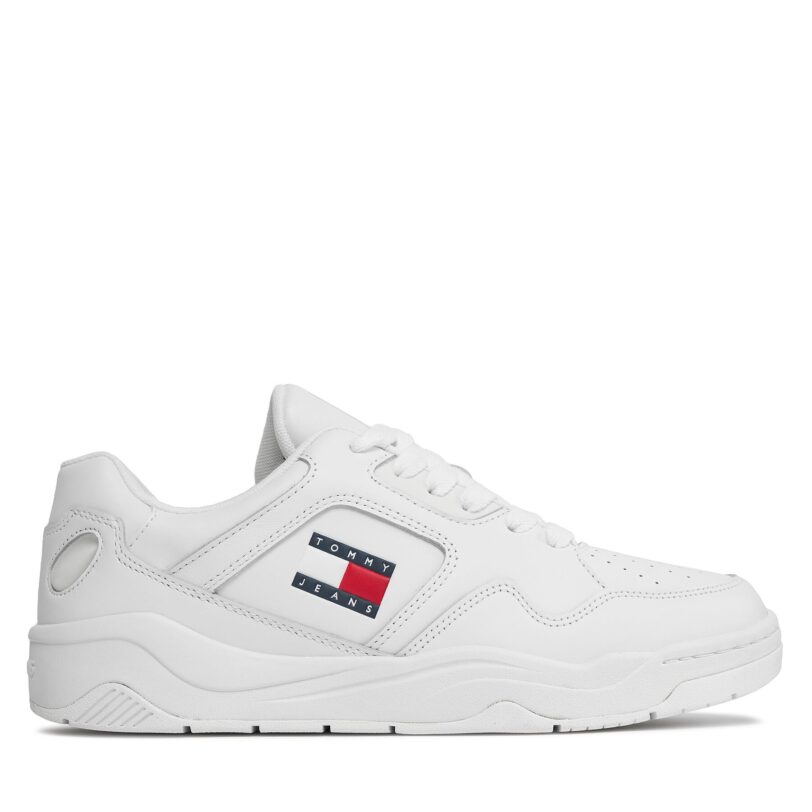 Сникърси Tommy Jeans Tjm Leather Outsole Color EM0EM01350 Бял цвят на ниска цена