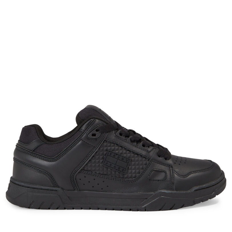 Сникърси Tommy Jeans Tjm Leather Skater Tongue EM0EM01260 Черен цвят на ниска цена