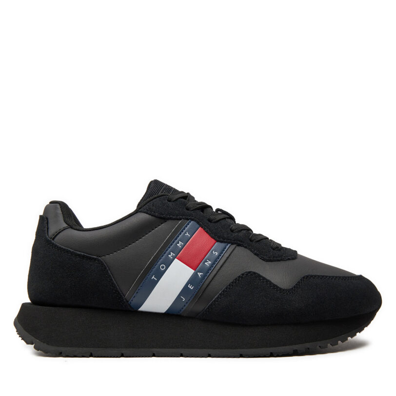 Сникърси Tommy Jeans Tjm Modern Runner EM0EM01316 Черен цвят на ниска цена