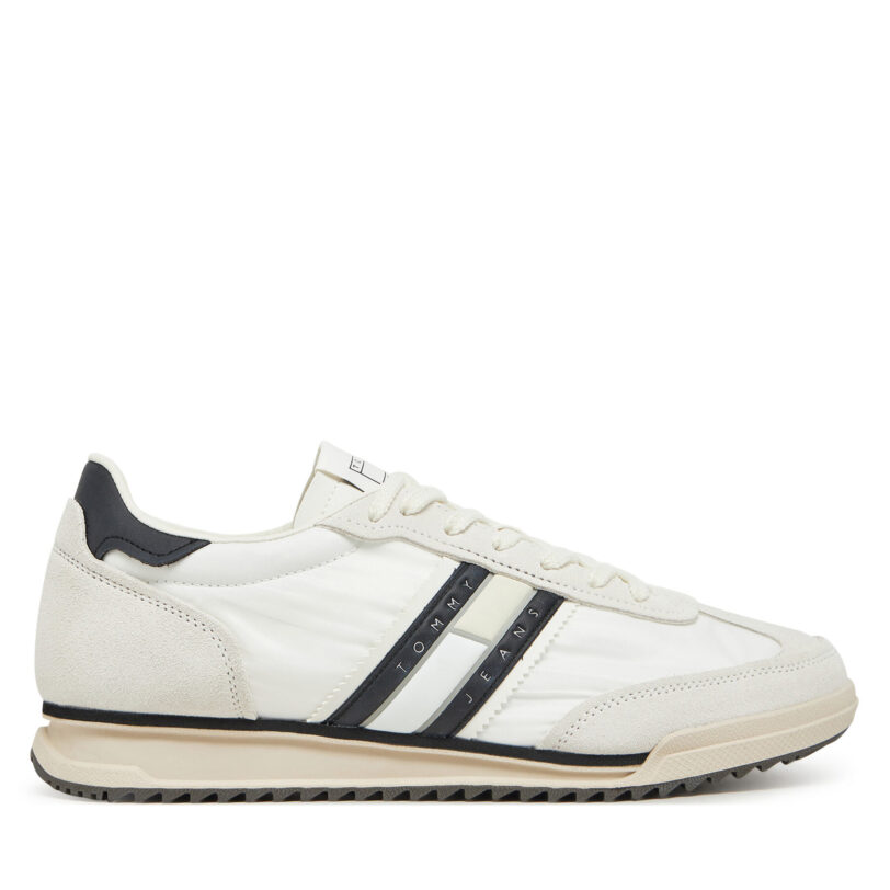 Сникърси Tommy Jeans Tjm Retro Runner Cleated EM0EM01527 Бял цвят на ниска цена