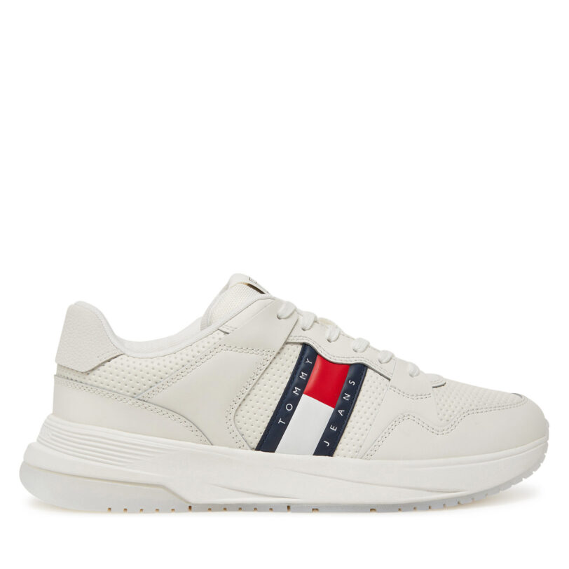 Сникърси Tommy Jeans Tjm Retrocasual Runner EM0EM01528 Бял цвят на ниска цена