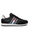 Сникърси Tommy Jeans Tjm Runner Casual Ess EM0EM01351 Черен цвят на ниска цена