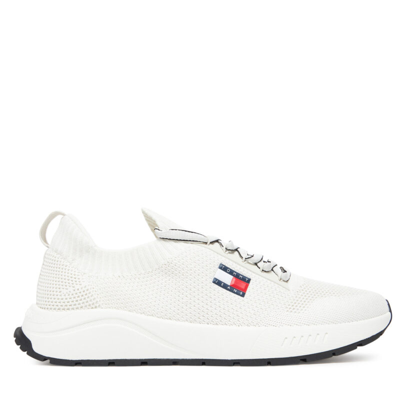 Сникърси Tommy Jeans Tjm Runner Knitted EM0EM01580 Екрю цвят на ниска цена