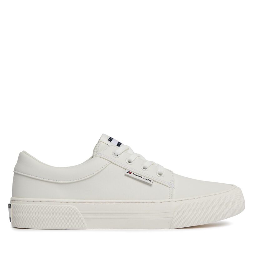 Сникърси Tommy Jeans Tjm Vulc. Skate Derby Ess EM0EM01400 Екрю цвят на ниска цена