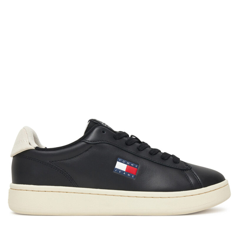 Сникърси Tommy Jeans Tjw Archive Court EN0EN02815 Черен цвят на ниска цена
