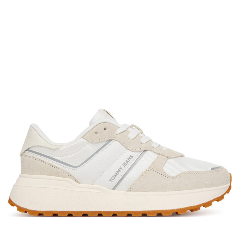 Сникърси Tommy Jeans Tjw Cleated Runner EN0EN02788 Бял цвят на ниска цена