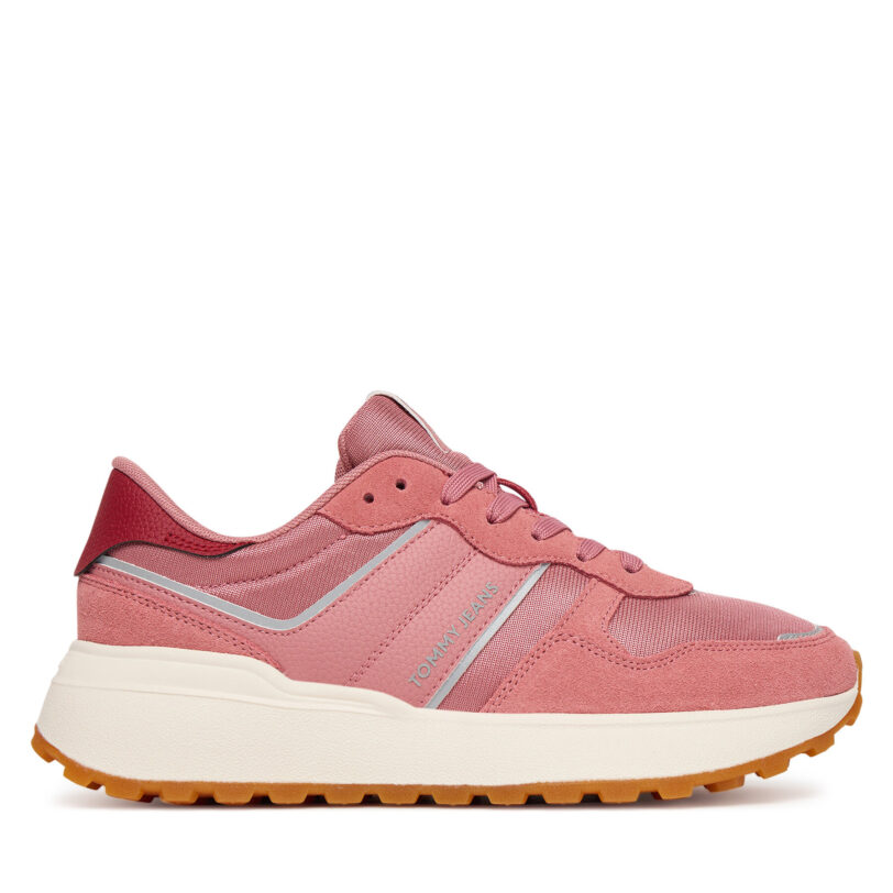 Сникърси Tommy Jeans Tjw Cleated Runner EN0EN02788 Розов цвят на ниска цена