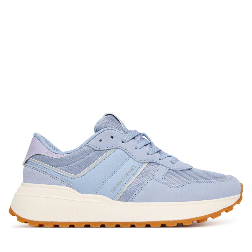 Сникърси Tommy Jeans Tjw Cleated Runner EN0EN02788 Син цвят на ниска цена