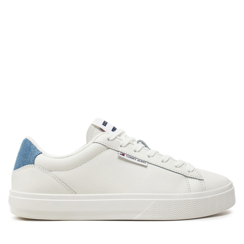 Сникърси Tommy Jeans Tjw Cupsole Sneaker Denim EN0EN02652 Екрю цвят на ниска цена
