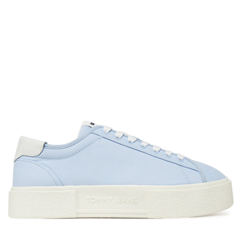 Сникърси Tommy Jeans Tjw Flatform Canvas Sneaker EN0EN02792 Син цвят на ниска цена