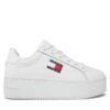 Сникърси Tommy Jeans Tjw Flatform Ess EN0EN02518 Бял цвят на ниска цена