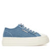 Сникърси Tommy Jeans Tjw Foxing Flatform Lc EN0EN02736 Син цвят на ниска цена