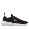 Сникърси Tommy Jeans Tjw Knit Runner EN0EN02564 Черен цвят на ниска цена