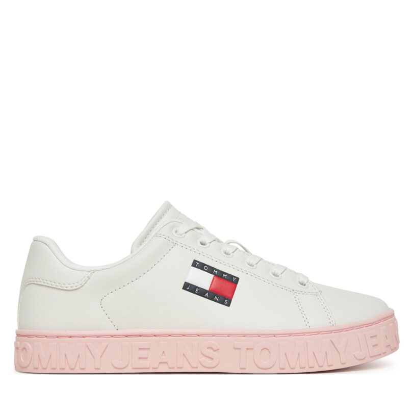 Сникърси Tommy Jeans Tjw Logo Outsole Sneaker Ess EN0EN02703 Бял цвят на ниска цена