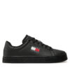 Сникърси Tommy Jeans Tjw Logo Outsole Sneaker Ess EN0EN02703 Черен цвят на ниска цена