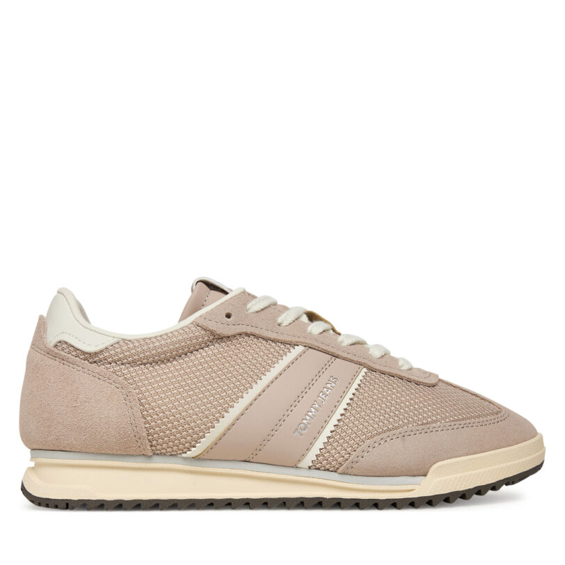 Сникърси Tommy Jeans Tjw Low Profile Runner EN0EN02862 Екрю цвят на ниска цена