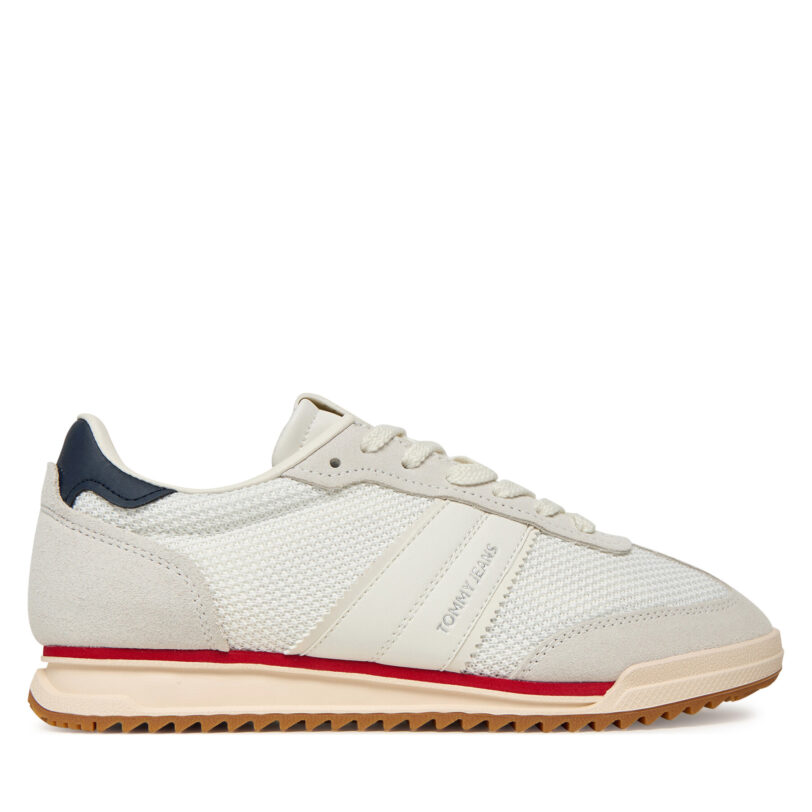Сникърси Tommy Jeans Tjw Low Profile Runner EN0EN02862 Екрю цвят на ниска цена