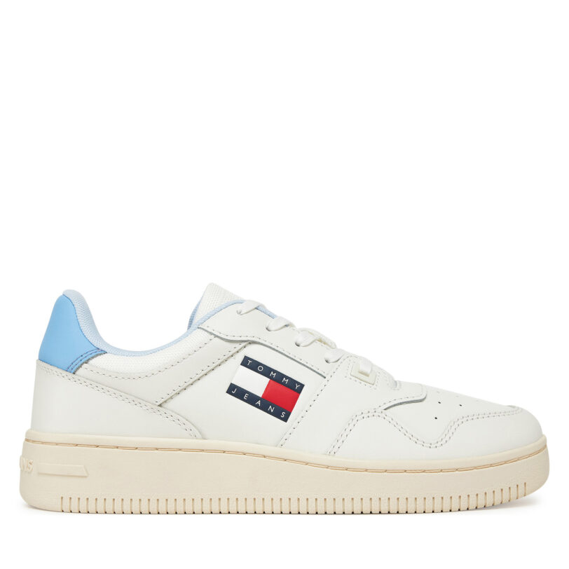 Сникърси Tommy Jeans Tjw Retro Basket Ess EN0EN02505 Син цвят на ниска цена