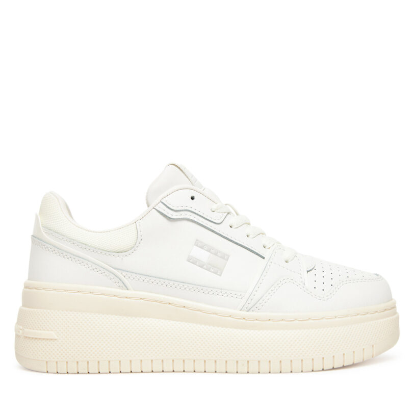 Сникърси Tommy Jeans Tjw Retro Basket Flatform EN0EN02840 Екрю цвят на ниска цена