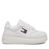 Сникърси Tommy Jeans Tjw Retro Basket Flatform Ess EN0EN02506 Бял цвят на ниска цена