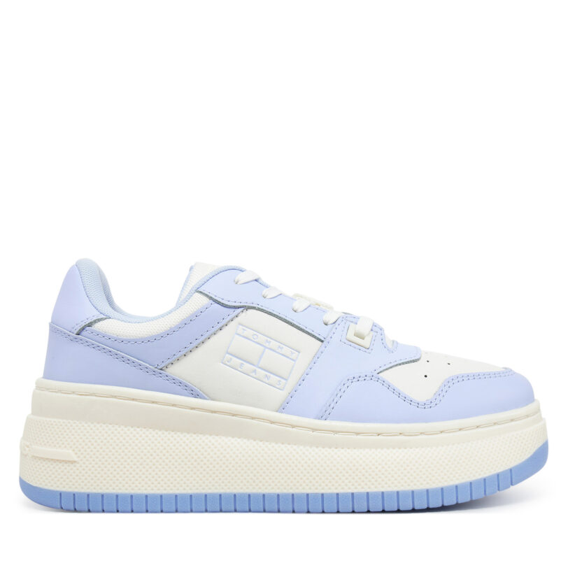 Сникърси Tommy Jeans Tjw Retro Basket Flatform Ess EN0EN02506 Син цвят на ниска цена