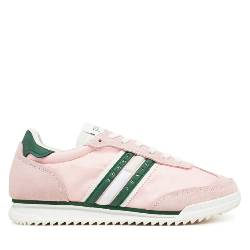 Сникърси Tommy Jeans Tjw Retro Runner Cleated EN0EN02717 Розов цвят на ниска цена