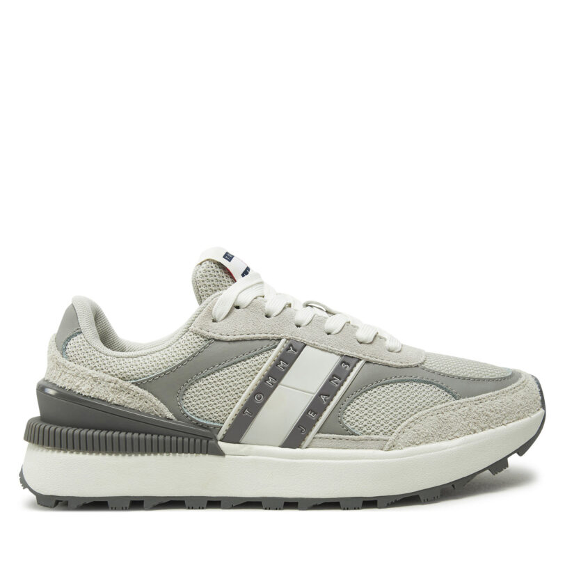 Сникърси Tommy Jeans Tjw Tech Runner EN0EN02705 Сив цвят на ниска цена