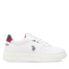 Сникърси U.S. Polo Assn. DENNY004 Бял цвят на ниска цена