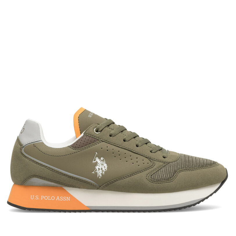 Сникърси U.S. Polo Assn. NOBIL003G Зелен цвят на ниска цена
