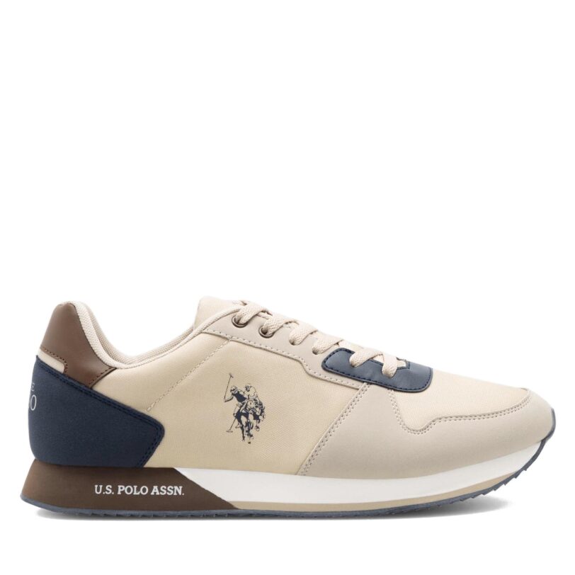 Сникърси U.S. Polo Assn. NOBIL011M/CNH1 Бежов цвят на ниска цена