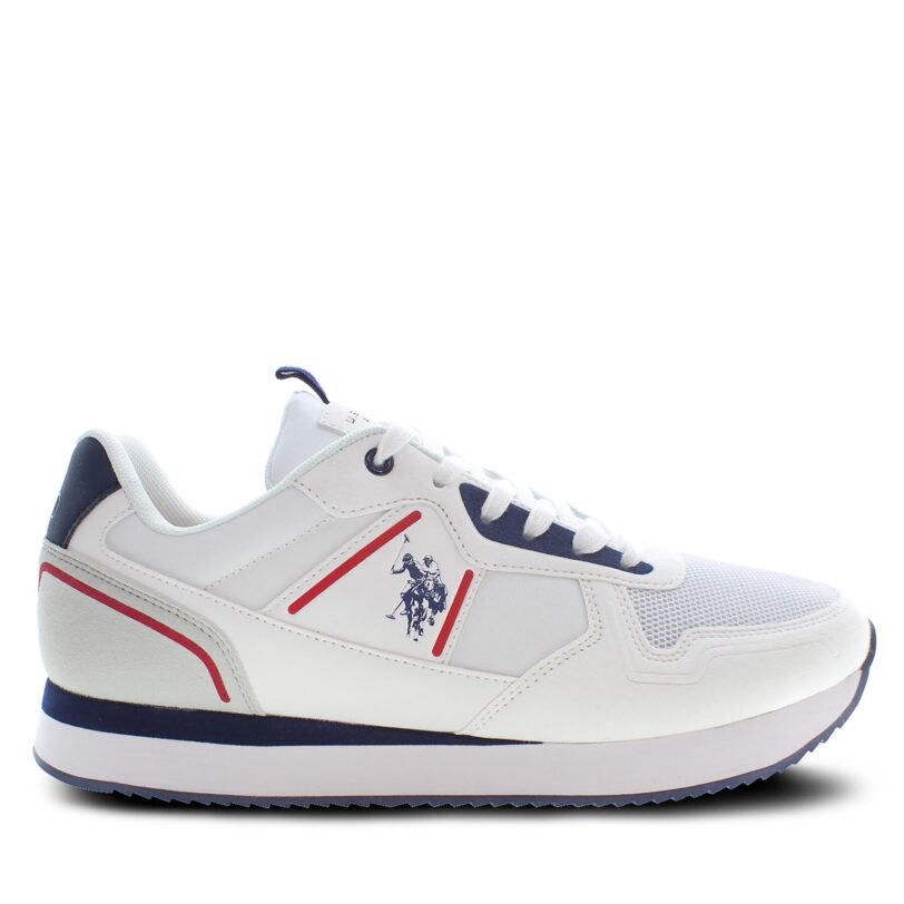 Сникърси U.S. Polo Assn. Nobil NOBIL004C Бял цвят на ниска цена
