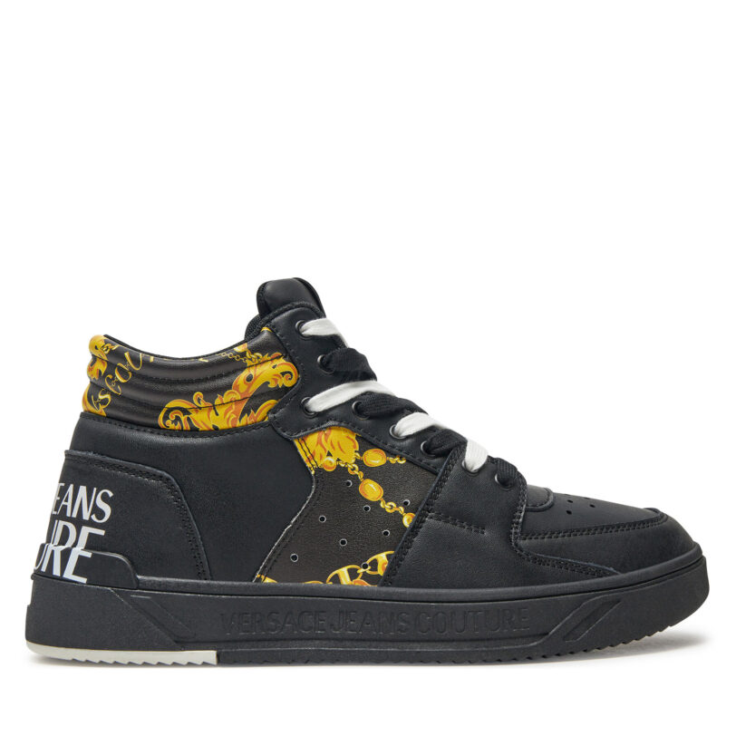 Сникърси Versace Jeans Couture 77YA3SJ7 Черен цвят на ниска цена