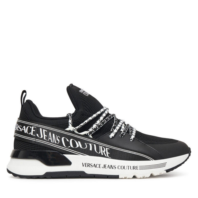 Сникърси Versace Jeans Couture 79YA3SA3 ZSD03 Черен цвят на ниска цена