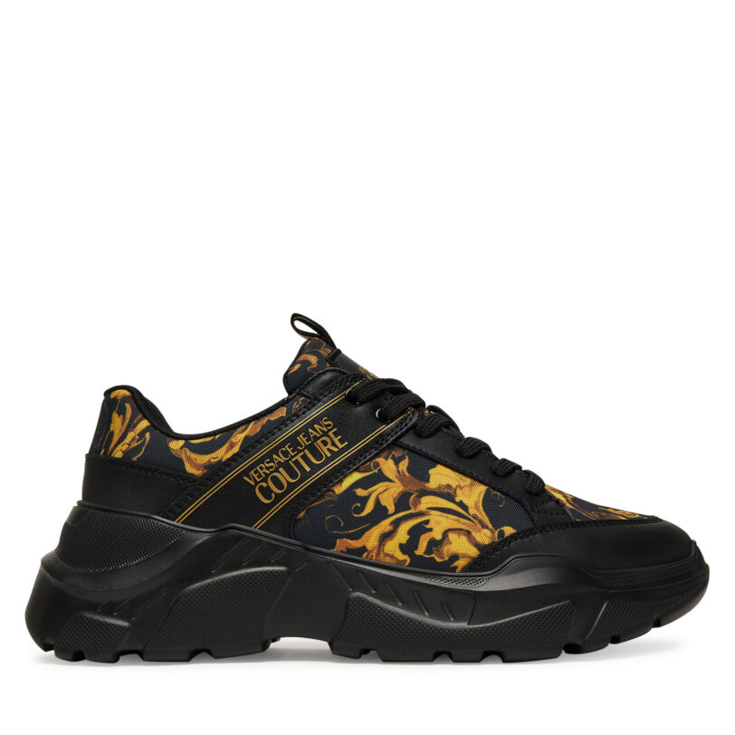 Сникърси Versace Jeans Couture 79YA3SC2 ZSC85 G89 Черен цвят на ниска цена