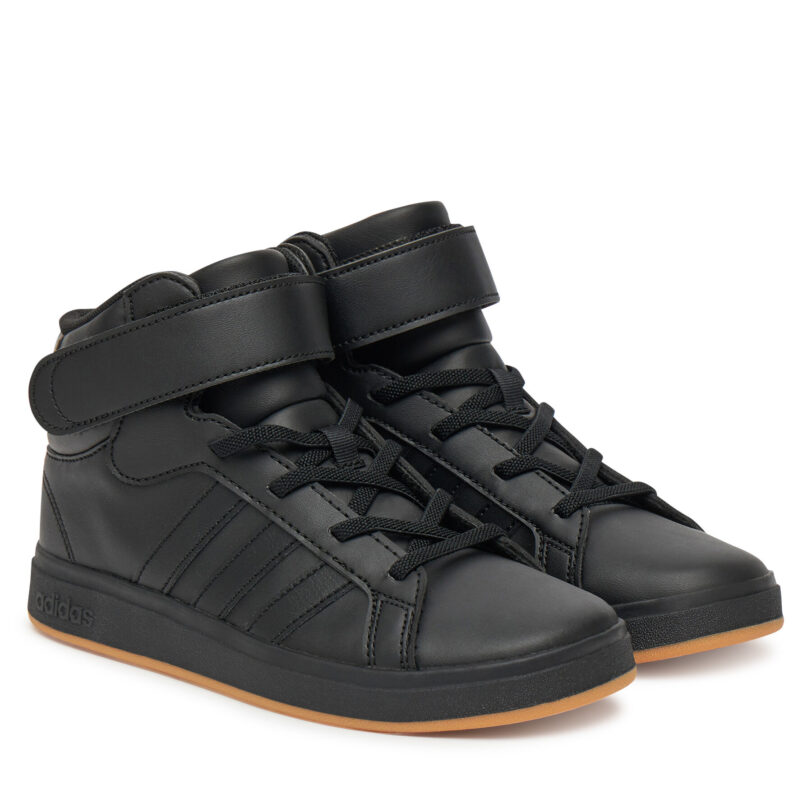 Сникърси adidas Grand Court Mid K JR0804 Черен цвят на ниска цена