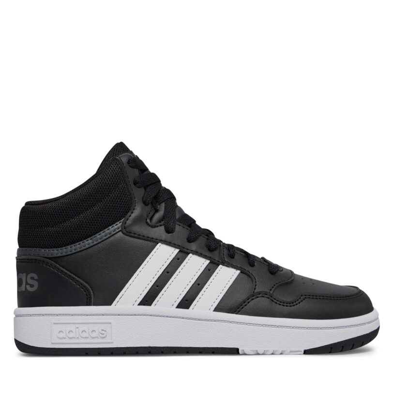 Сникърси adidas Hoops 3.0 Mid K GW0402 Черен цвят на ниска цена
