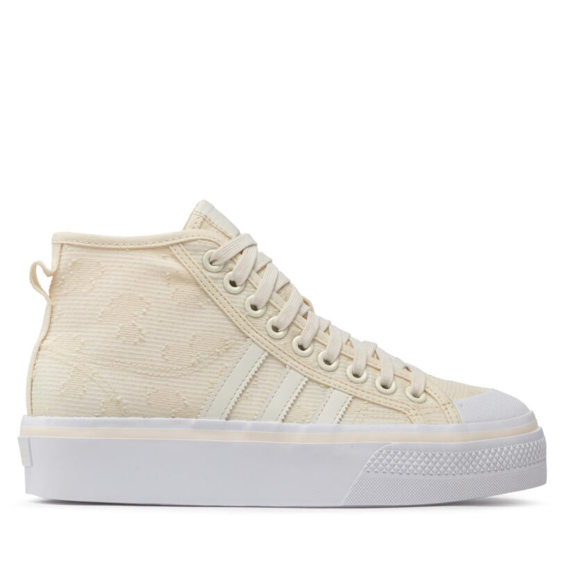 Сникърси adidas Nizza Platform Mid W GX8356 Бежов цвят на ниска цена