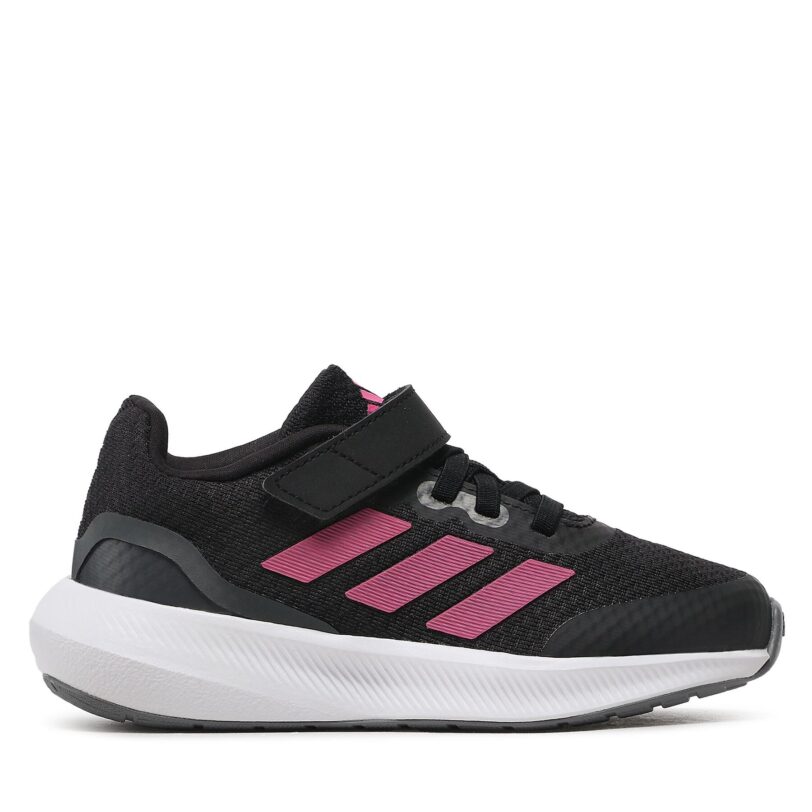 Сникърси adidas Runfalcon 3.0 Sport Running Elastic Lace Top Strap Shoes HP5875 Черен цвят на ниска цена