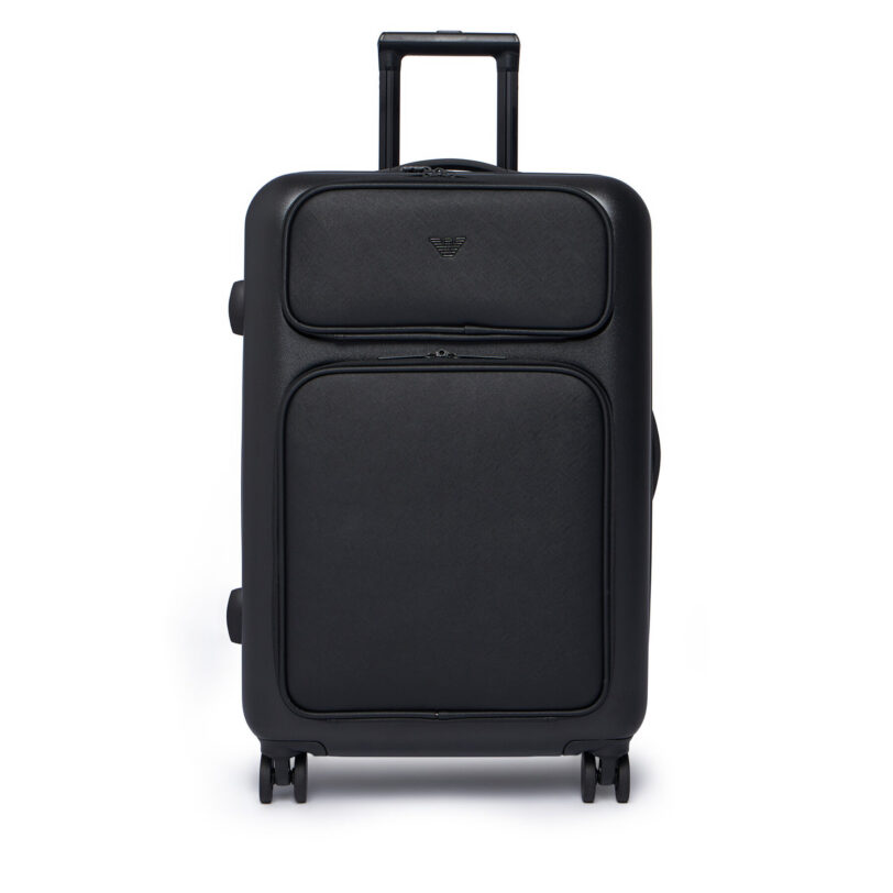 Среден куфар Emporio Armani EM002547 AF13805 UC001 Черен цвят на ниска цена