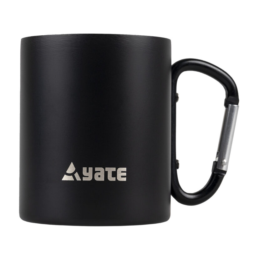 Термо чаша с карабинер YATE Stainless Steel - Черен на ниска цена