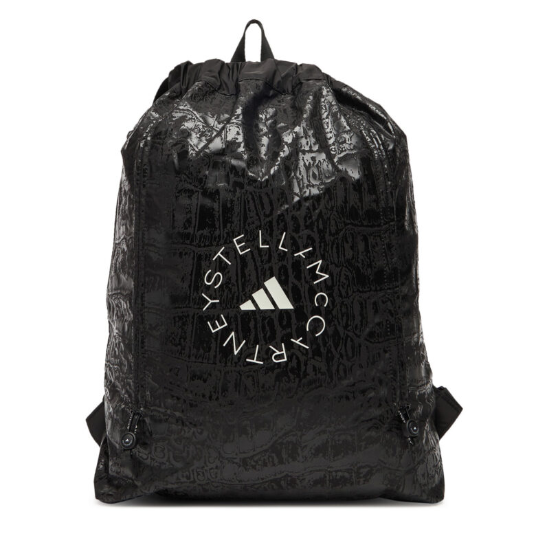 Торба adidas by Stella McCartney adidas By Stella McCartney Gymsack Croc AOP Shine JY4205 Черен цвят на ниска цена