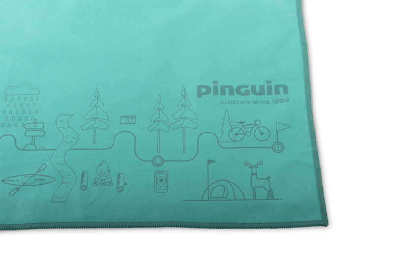 Туристическа кърпа PINGUIN Micro Towel Map L- Петрол на ниска цена
