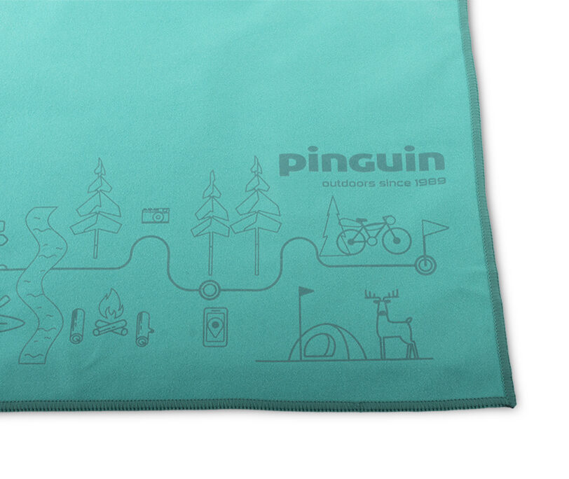 Туристическа кърпа PINGUIN Micro Towel Map L- Петрол на ниска цена