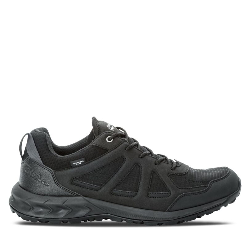 Туристически Jack Wolfskin Woodland 2 Texapore Low 4051271 Черен цвят на ниска цена