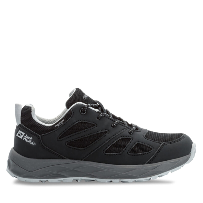 Туристически Jack Wolfskin Woodland 2 Texapore Low 4059811 Черен цвят на ниска цена