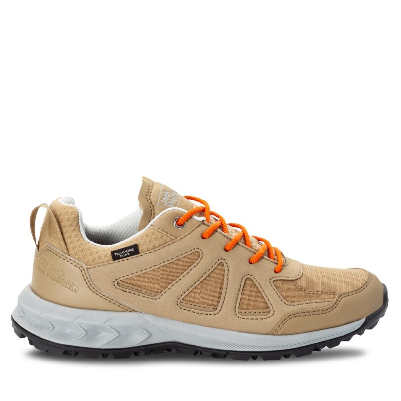 Туристически Jack Wolfskin Woodland 2 Texapore Low W 4051341 Бежов цвят на ниска цена