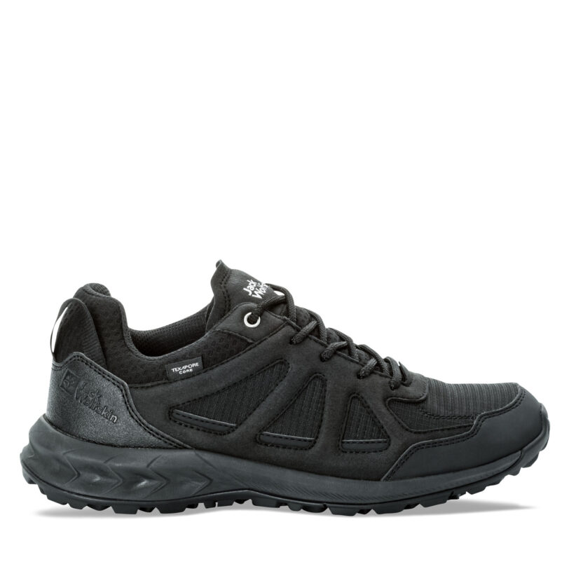 Туристически Jack Wolfskin Woodland 2 Texapore Low W 4051341 Черен цвят на ниска цена