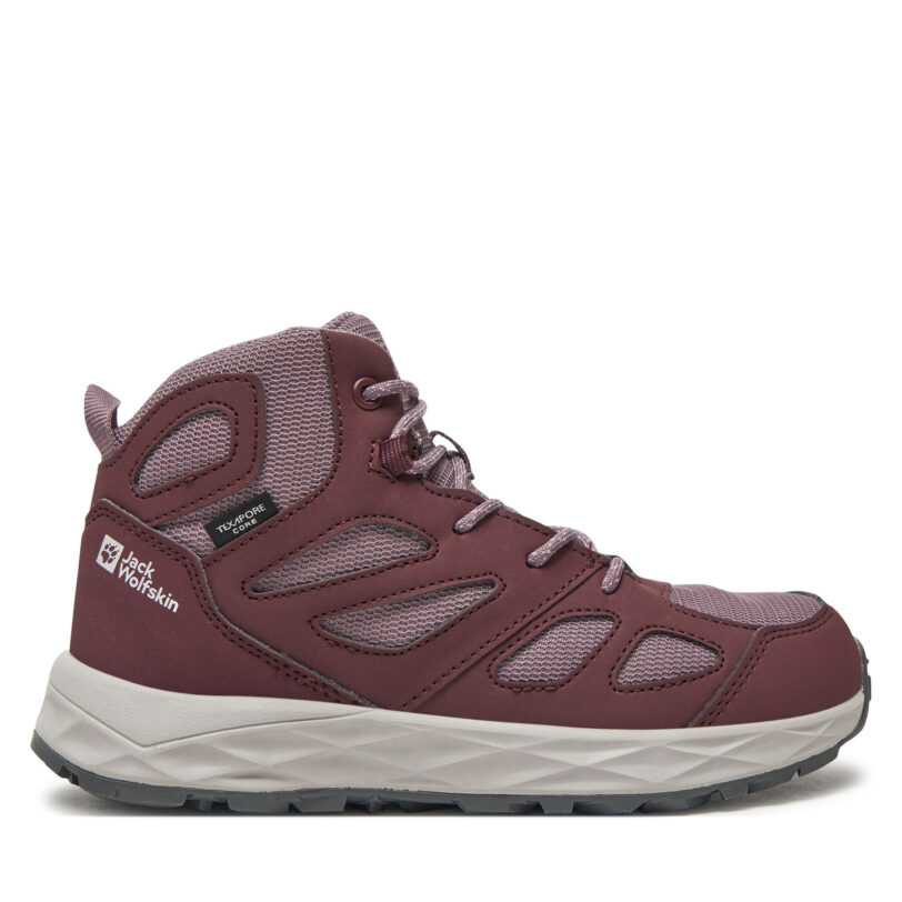 Туристически Jack Wolfskin Woodland 2 Texapore Mid K 4059831 Виолетов цвят на ниска цена