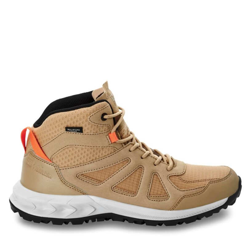 Туристически Jack Wolfskin Woodland 2 Texapore Mid W 4051331 Бежов цвят на ниска цена